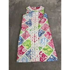 Lilly Pulitzer Jubilee Shift Dress Girls Size 14 Pink Floral Classy Beach
